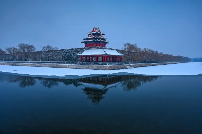 Ding Qinyuan - 《故宫角楼雪景 Snow scenery of Corner Tower》