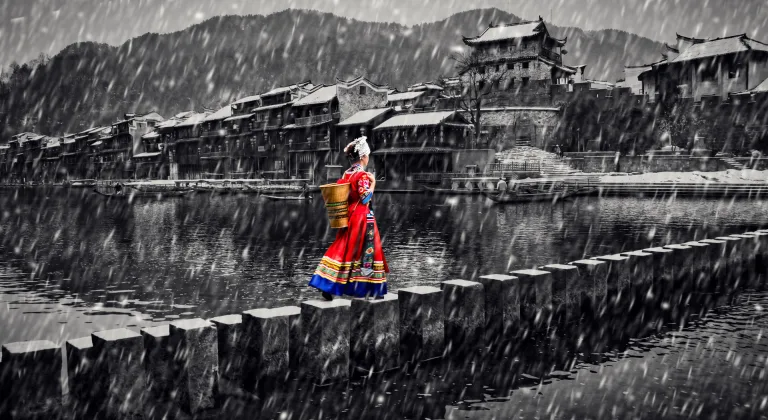 Yang Shenghua - 《古城雪之韵 Charming snowy ancient town》